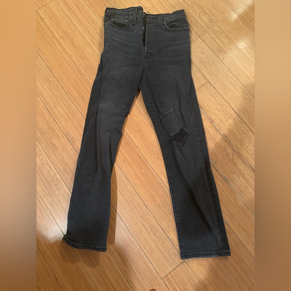 Levi's Black Straight Leg Jeans for Women